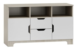 Komoda dziecięca NORDI N13 120x47 cm - Dąb Sonoma / Biel