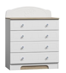 komoda dziecięca MARINE N1 biała z szufladami