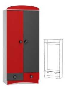 SUPER CAR N9 szafa dziecięca 80x53 w.190