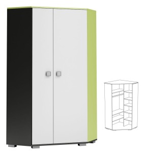 GREEN Y17 szafa narożna młodzieżowa 95x95 w.190 