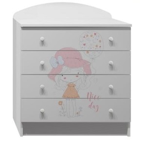 komoda do pokoju dziewczynki z grafiką NICE DAY 2 N1 praktyczne szuflady