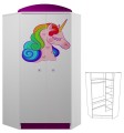 JEDNOROŻEC 14 - N28 szafa narożna dziecięca 95x95 w.190 