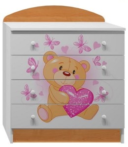 komoda z szufladami MIŚ 30 N1 pokój dziecka z kolorową grafiką