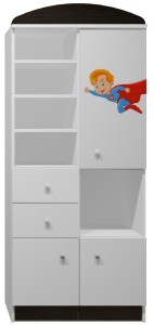 BOHATER 42 - N5 regał dziecięcy 80x40 w.190 