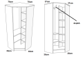 PIESEK 21 - N27 szafa narożna dziecięca 70x70 w.190 