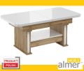 Ławostół Ława Stół L15 Szuflada Blat MDF Biały Połysk podnoszony rozkładany do 200/210cm 