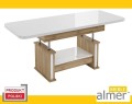 Ławostół Ława Stół L15 Szuflada Blat MDF Biały Połysk podnoszony rozkładany do 200/210cm 
