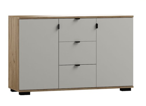 Komoda ARETTO Y42 120x40x76 cm – Kaszmir / Dąb Craft Złoty
