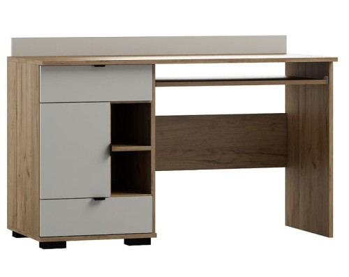 Biurko młodzieżowe ARETTO Y14 130x55 cm – dąb craft / kaszmir