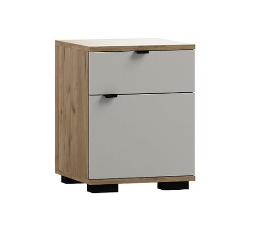 Szafka Nocna dla Dzieci ARETTO Y10 40x40 cm - Kaszmir / Dąb Craft