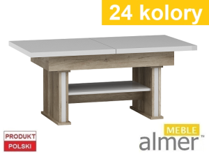 Ławostół Ława Stolik L05 MDF Biały Połysk podnoszony rozkładany nowoczesny