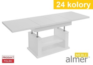 Ławostół L06 Ława 24 Kolory  Rozkładana do 200/210cm Podnoszona Biały