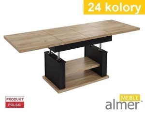 Ławostół Ława Stół L06 Dąb Craft Złoty Czarny rozkładany do 200/210cm super stabilny