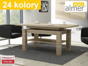 Ławostół L39 podnoszony rozkładany do 160cm Ława z półką Stół