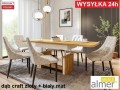 Ławostół L15 Szuflada 120(+2x40)x70 w.60(+15) Dąb Craft Złoty Biały Ława Rozkładana Podnoszona Stół