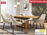 Ławostół L15 Szuflada 120(+2x40)x70 w.60(+15) Dąb Craft Złoty Czarny Ława Rozkładana Podnoszona Stół