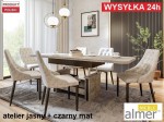 Ławostół L15 Szuflada 130(+2x40)x80 w60(+15) Atelier Beton Jasny Czarny Ława Rozkładana Podnoszona Stół