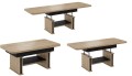 Ława z PÓŁKĄ L15 Ławostół 130(+2x40)x80 w60(+15) Rozkładana Podnoszona Dąb Craft Złoty Czarny