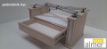Ławostół L15 Szuflada 120(+2x40)x70 w.60(+15) Dąb Craft Złoty Biały Ława Rozkładana Podnoszona Stół