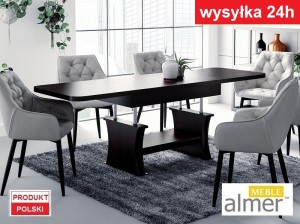Ławostół L07 Wenge Ciemne 120(+2x40)x70 w60(+15) Ława Rozkładana Podnoszona Stół