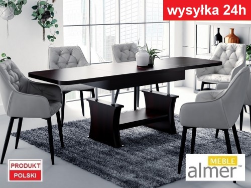Ławostół L07 Wenge Ciemne 130(+2x40)x80 w60(+15) Ława Rozkładana