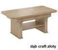Mały Ławostół L24 podnoszony rozkładany 100(+40)x60 w.60(+15) DĄB CRAFT ZŁOTY