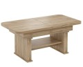 Ławostół L15 Dąb Craft Złoty 120(+2x40)x70 w60(+15) Ława Rozkładana Podnoszona Stół Półka
