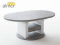 Ławostół L65 Okrągły Jasny Atelier Biały Szuflada 100(+40) w.60(+15) Podnoszona Rozkładana Ława Stolik 