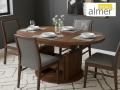Ławostół L65 Okrągły Jasny Atelier Biały Szuflada 100(+40) w.60(+15) Podnoszona Rozkładana Ława Stolik 