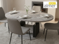 Ławostół L65 Okrągły Dąb Craft Złoty Biały Szuflada 100(+40) w.60(+15) Podnoszona Rozkładana Ława Stolik