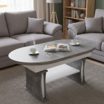 Ławostół L67 Atelier Jasny Biały Rozkładany Podnoszony Stół Stolik Ława