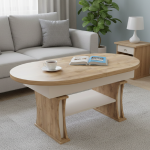 Ławostół L67 Dąb Craft Złoty Kaszmir Rozkładany Podnoszony Stół Stolik Ława