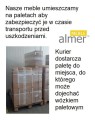 Ławostół L02 Szuflada 120(+40)x70 w. 60 (+15) Dąb Sonoma + Biały Mat Rozkładana Podnoszona Owalna 
