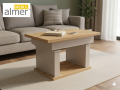 Mała Ława L63 podnoszona rozkładana 100(+40)x60 w.60(+15) Dąb Craft Złoty + Kaszmir