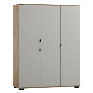 Szafa Aretto Y44 – Nowoczesna szafa garderoba 145cm kaszmir / dąb craft złoty