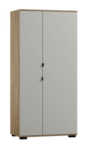 Szafa do pokoju młodzieżowego ARETTO Y24 90cm - Dąb Craft Złoty / Kaszmir