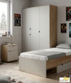 Szafka Nocna dla Dzieci ARETTO Y10 40x40 cm - Kaszmir / Dąb Craft