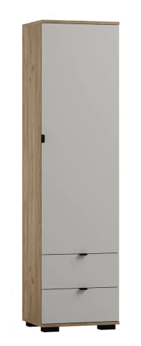 Szafa dla dzieci i młodzieży ARETTO Y2 | 50x40x190 cm | Dąb Craft Złoty & Kaszmir