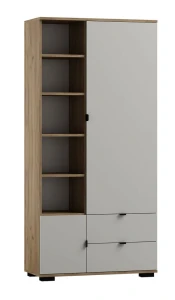 Regał młodzieżowy ARETTO Y6 90x40 cm – Dąb Craft Złoty / Kaszmir