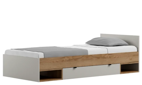 Łóżko młodzieżowe z szufladą ARETTO Y18 90x200 - Dąb Craft Złoty / Kaszmir
