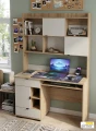 Biurko dziecięce z nadstawką ARETTO Y15 130x55x190 cm | Dąb Craft Złoty/Kaszmir 