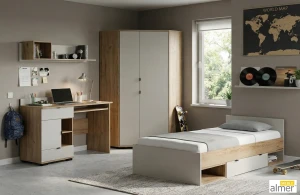 Nowoczesne meble do pokoju dziecka ARETTO G | Kaszmir & Dąb Craft Złoty