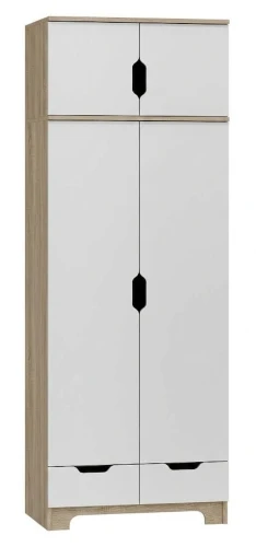 Szafa z nadstawką NORDI N25+N 80cm Dąb Sonoma / Biały | Wysokość 227cm 