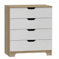 Komoda z szufladami NORDI N1 80cm – Dąb Sonoma / Biel