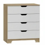 Komoda z szufladami NORDI N1 80cm – Dąb Sonoma / Biel