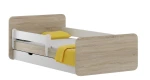 Łóżko dziecięce z szufladą NORDI N20S 140x70 – Dąb Sonoma / Biel