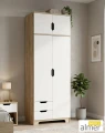 Szafa Dziecięca NORDI N8+N 80x53x227 cm Dąb Sonoma + Biały