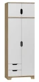 Szafa Dziecięca NORDI N8+N 80x53x227 cm Dąb Sonoma + Biały