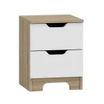 Szafka nocna NORDI N18 40x40 cm - Dąb Sonoma / Biel