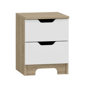 Szafka nocna NORDI N18 40x40 cm - Dąb Sonoma / Biel